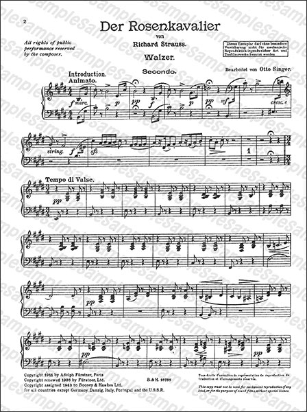 Boosey&Hawkes:R.シュトラウス/歌劇「バラの騎士」より演奏会用ワルツ