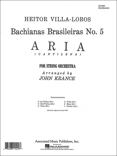 G. Schirmer:ヴィラ=ロボス/「ブラジル風バッハ第5番」より