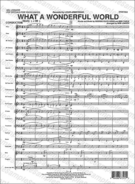 Hal Leonard:この素晴らしき世界/【796】/04367555/輸入吹奏楽譜