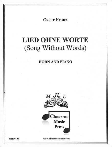 McCoy's Horn Library:フランツ/無言歌 Op.2/【521659】/MHL605