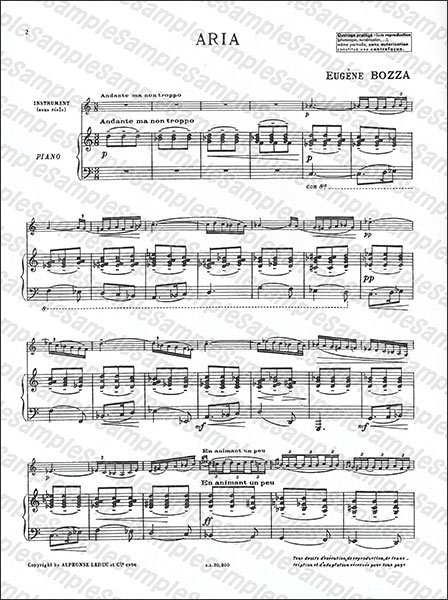 オーボエ スコア 15冊セット まとめ売り 輸入 楽譜 洋書 パート譜 ソロ Alphonse Leduc:ボザ/小品 (サックス・ソロのための)/【1030789