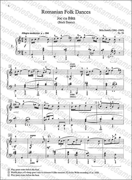 Alfred:バルトーク/ルーマニア民俗舞曲(Sz. 56)(CD付)/【1078798】/00