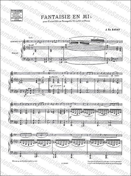 【福袋セール】 Alphonse 変ホ短調/【1036481】/AL21923 Leduc:バラ/幻想曲 楽器別