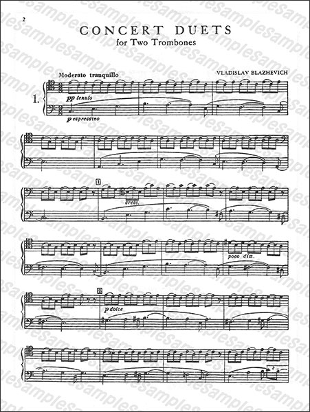 Edwin.F.Kalmus:V. ブラゼヴィッチ/2本のトロンボーンのための演奏会用