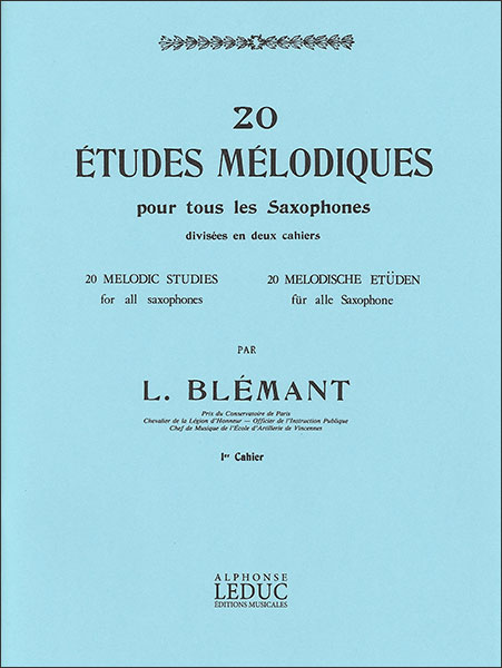 サックス 楽譜 l blemant 20 etudes delodiques