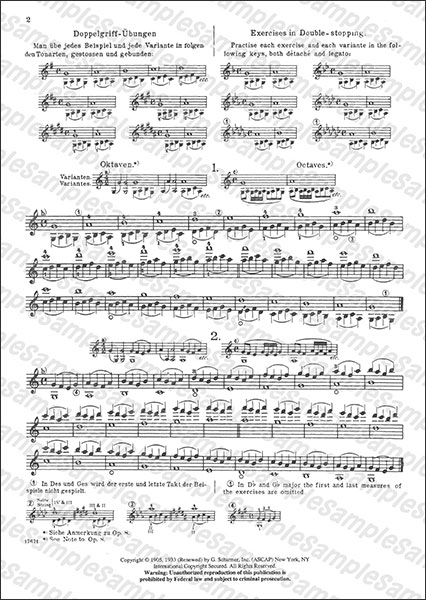 G. Schirmer:セヴシック/ダブル・ストップの予備練習 Op. 9/【78738