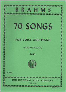 ブラームス 70の歌曲集（低声用）声楽・歌曲用輸入楽譜 International Music Company:ブラームス/70の歌曲集(低声用