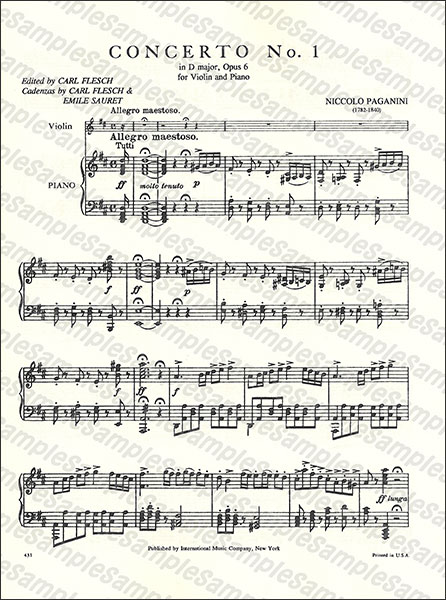 International Music Company:パガニーニ/ヴァイオリン協奏曲 第