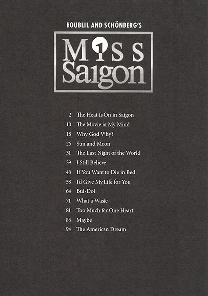 交渉歓迎　古楽譜　希少　ミス・サイゴン ピアノ・ボーカル・セレクション 交渉歓迎 古楽譜 希少 ミス・サイゴン ピアノ・ボーカル・セレクション