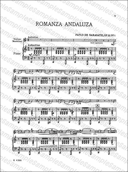 Edwin.F.Kalmus:サラサーテ/アンダルシアのロマンス (「スペイン舞曲集