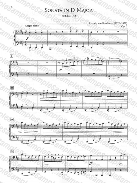 10sonatas ベートーヴェン 楽譜セット Alfred:ベートーヴェン/4手のためのピアノ・ソナタ 作品6