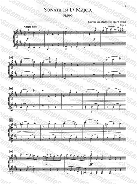 ピアノ連弾（ツェルニー、モーツァルト、ブラームス他）輸入楽譜5冊