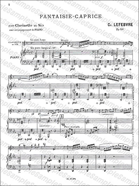 Alphonse Leduc:ルフェーヴル/ファンタジー・カプリス 作品118