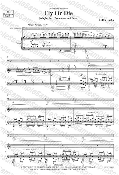 Marc Reift:ローシャ/フライ・オア・ダイ 【Bass Trombone&Piano
