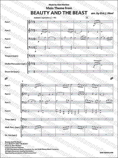 De Haske:美女と野獣 (ディズニー「美女と野獣」主題曲) 【フレックス4