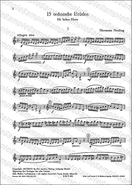 譜 輸入　ホルン　３３５の旋律的、漸進的、技巧的なホルンのための練習 楽譜 335の旋律的、漸進的、技巧的なホルンのための練習曲 第1巻