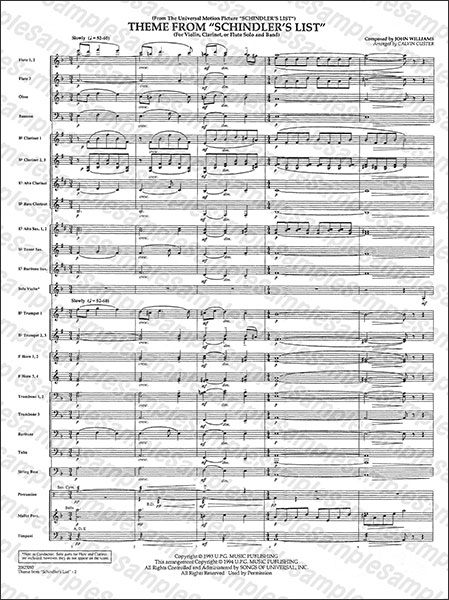 Hal Leonard:シンドラーのリストのテーマ/【533607】/20823291