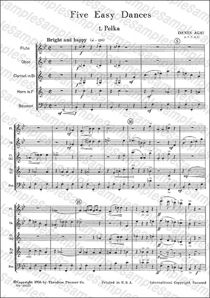 ライヒァ作曲、木管五重奏曲 Op.100 第1番 ヘ長調 本