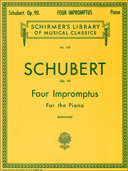 G. Schirmer:シューベルト/4つの即興曲 作品90/【78795】/50257890