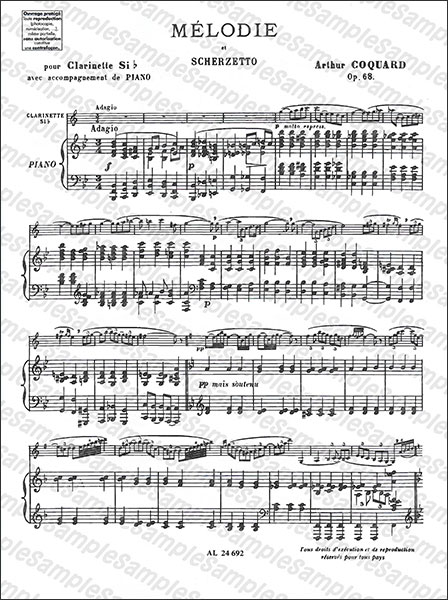 Alphonse Leduc:コカール/メロディとスケルツェット 作品68