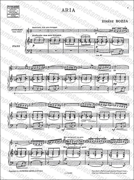 Alphonse Leduc:ボザ/アリア/【1029340】/AL20208/48181076