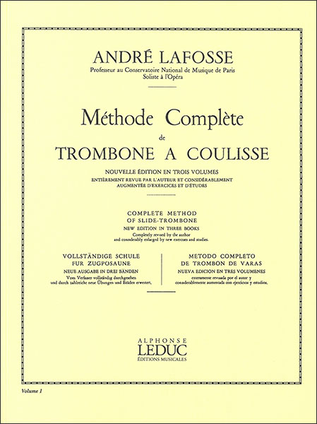 Alphonse Leduc:ラフォス/トロンボーン教本 第1巻/【1036942