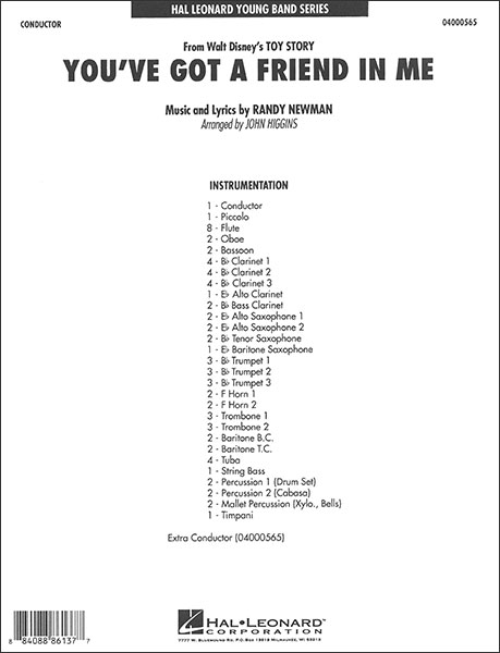 Hal Leonard:君はともだち (ディズニー/ピクサー「トイ・ストーリー