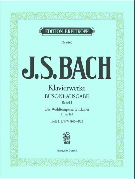 BREITKOPF:バッハ, J. S./平均律クラヴィーア曲集 第1巻/1 BWV 846-853