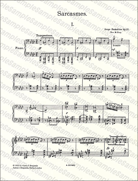 Richard Schauer:プロコフィエフ/サルカスム(風刺)Op.17