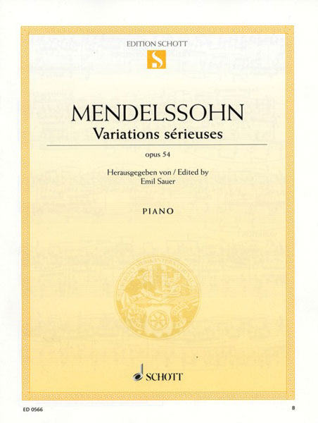 SCHOTT:メンデルスゾーン/厳格なる変奏曲 Op.54/GYP00072084/ED0566