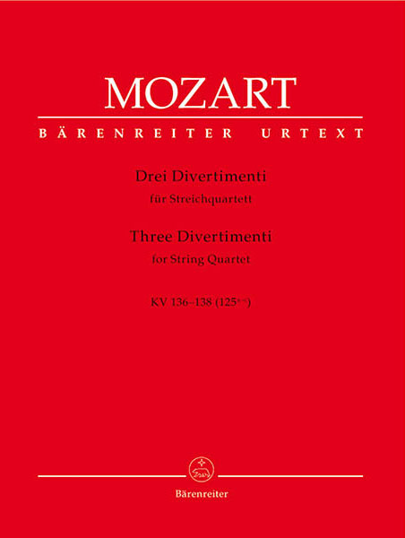 Barenreiter Verlag:モーツァルト/ディヴェルティメント KV 136-138