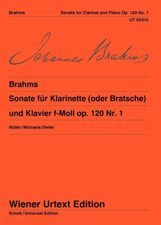 ブラームス 楽譜セット　ソナタ　Op.78　120　ピアノ曲集　洋書 Universal Edition:ブラームス/クラリネット・ソナタ 第1番 ヘ