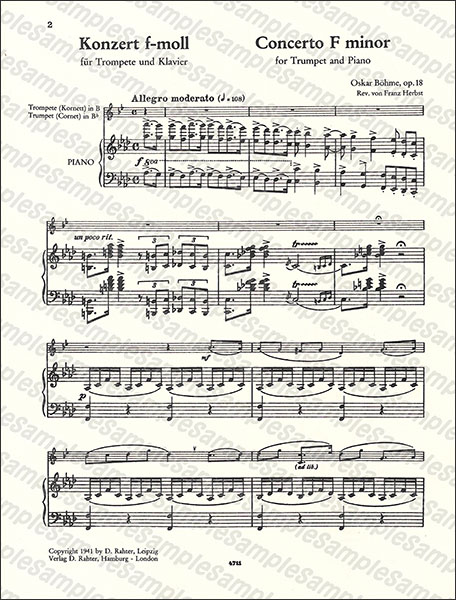 Richard Schauer:ベーメ/トランペット協奏曲 Op.18/GYW00078790