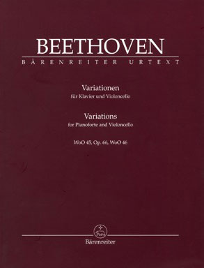 割引発見 Barenreiter /Op Verlag:ベートーヴェン/チェロのための変奏曲集 楽器別