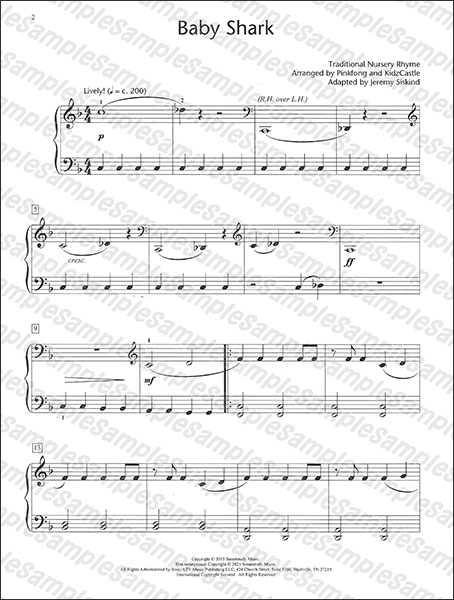 Hal Leonard:ベイビーシャーク (中級)/【2174899】/00364211/ピアノ