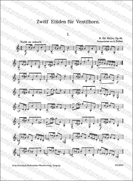 ミュラー: ホルンのための34 の練習曲集 Op.64 第1巻