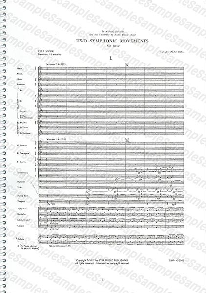 吹奏楽譜セット　ネリベル『二つの交響的断章』（日本版） 吹奏楽譜セットネリベル『二つの交響的断章』（日本版）