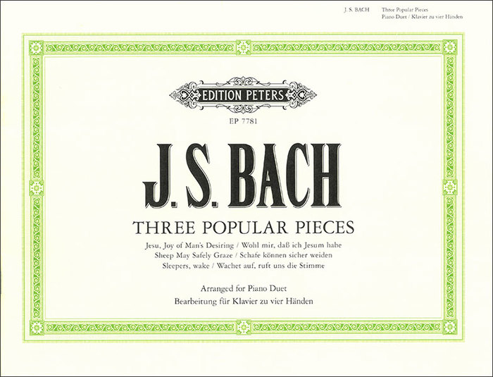 PETERS:J.S. バッハ/「カンタータ BWV 140, 147, 208」より 3つの有名