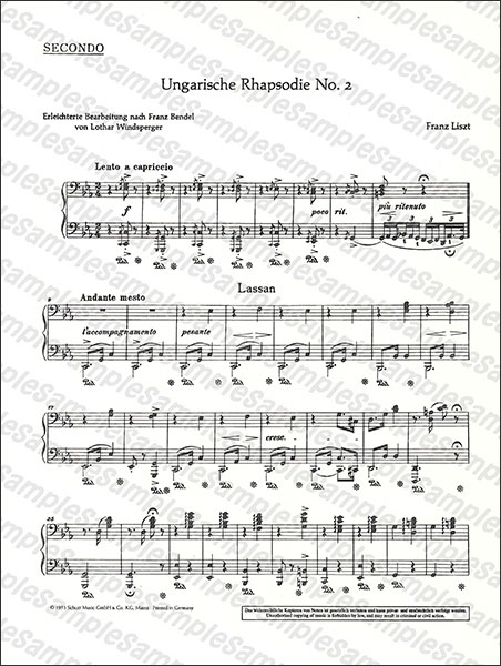 SCHOTT:リスト/ハンガリー狂詩曲 第2番/【252990】/ED06524/49008872