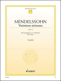 SCHOTT:メンデルスゾーン/厳格なる変奏曲 Op.54/GYP00072084/ED0566