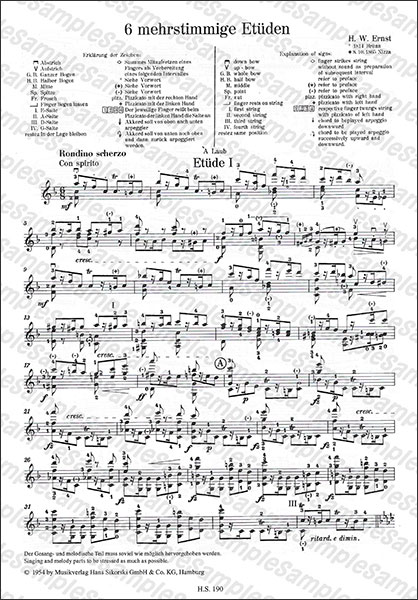 エルンスト　ヴァイオリン協奏曲　楽譜 Sikorski:エルンスト/6つの多声的練習曲&シューベルトの「魔王」による